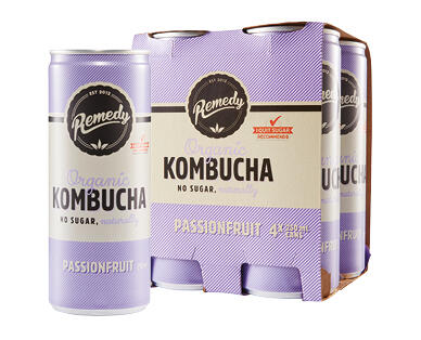 Remedy Passionfruit Kombucha 4 x 250ml