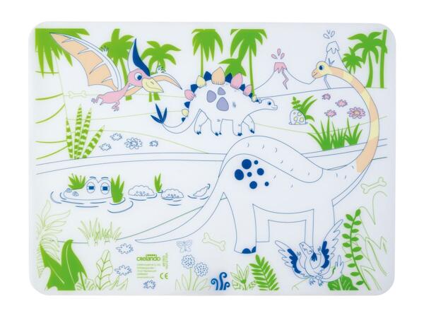 Crelando Reusable Colouring Mat - Dino