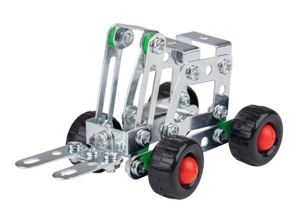 Playtive Build Your Own Metal Forklift Truck Kit - 80 Piece Set