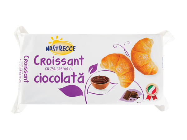 Croissante cu 25% cremă cu ciocolată