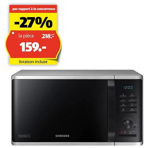 SAMSUNG Micro-ondes avec gril MW3500, MG23K3505AS/SW, argenté