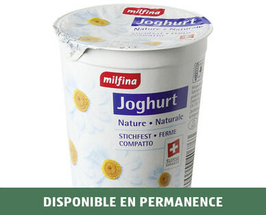 MILFINA 
 YOGOURT NATURE SUISSE FERME, 3,1 % DE MAT. GRASSES