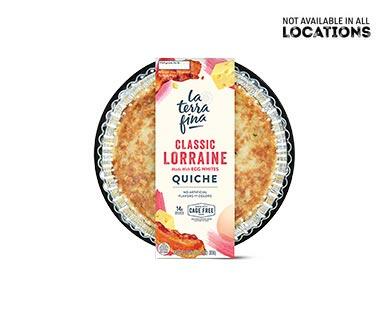 La Terra Fina 
 Cheddar Broccoli or Lorraine Quiche