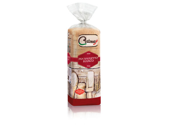 Sliced white Bauletto Bread