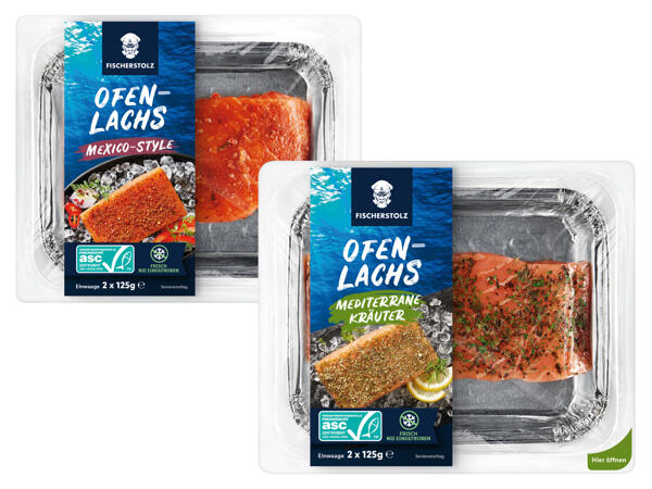 Frischer ASC Ofen-Lachs