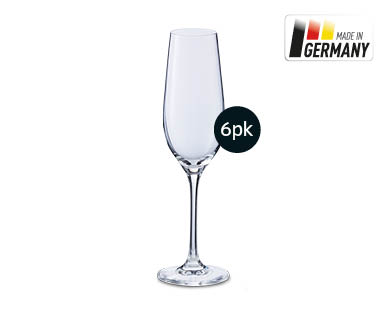 Crystal Champagne Glasses 6pk