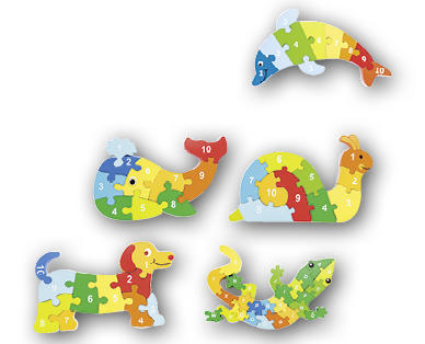 TOY LINO Puzzle in legno a forma di animale