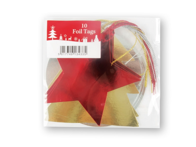 Foil Gift Tags, 10 pack