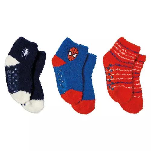 3 Pack Children's Spiderman Fuzzy Socks, 4-6