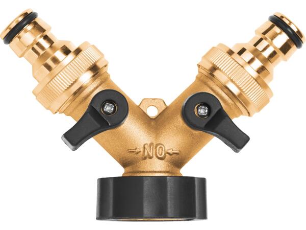 Parkside Brass Hose Connector System/​2-Way Hose Splitter/​Tap/​Spray Gun