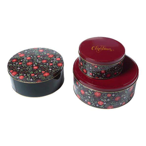 HOME CREATION KITCHEN(R) 				Boîtes de biscuits de Noël, 3 pcs