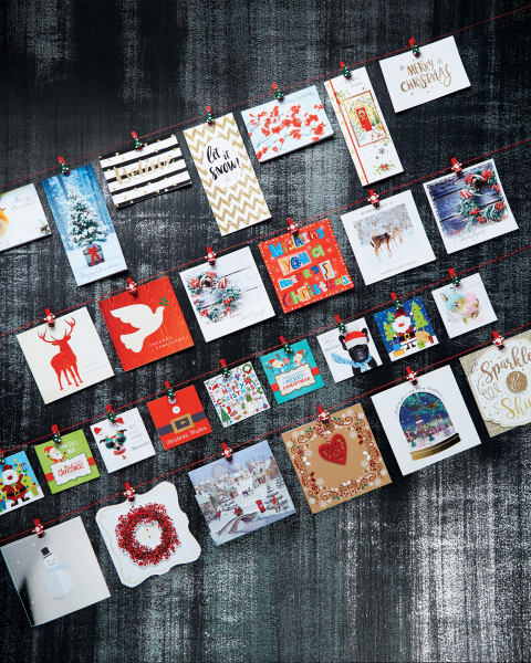 Baubles Square Christmas Cards