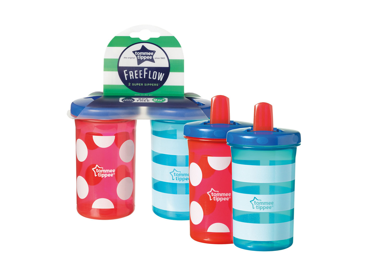 Tommee Tippee Free Flow Super Sipper Bottles1