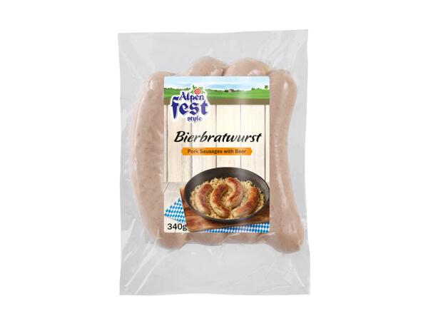Pork Sausages Boiled in Beer