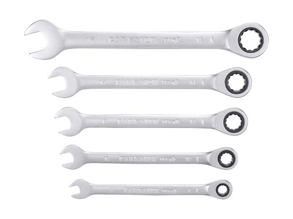 Set de clés mixtes à cliquet, 5 pièces