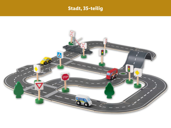 Holz Straßenset