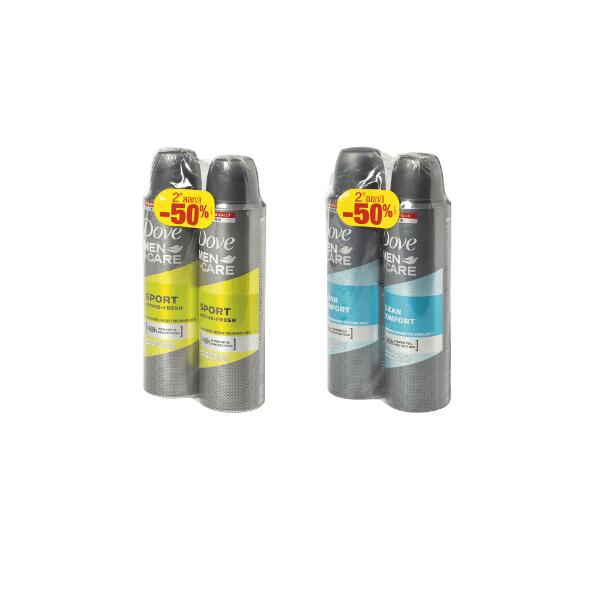DOVE MEN+CARE(R) 				Déodorant pour hommes, 2 pcs