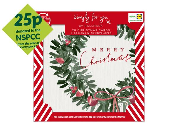 NSPCC Classic Christmas Cards - 20 Pack