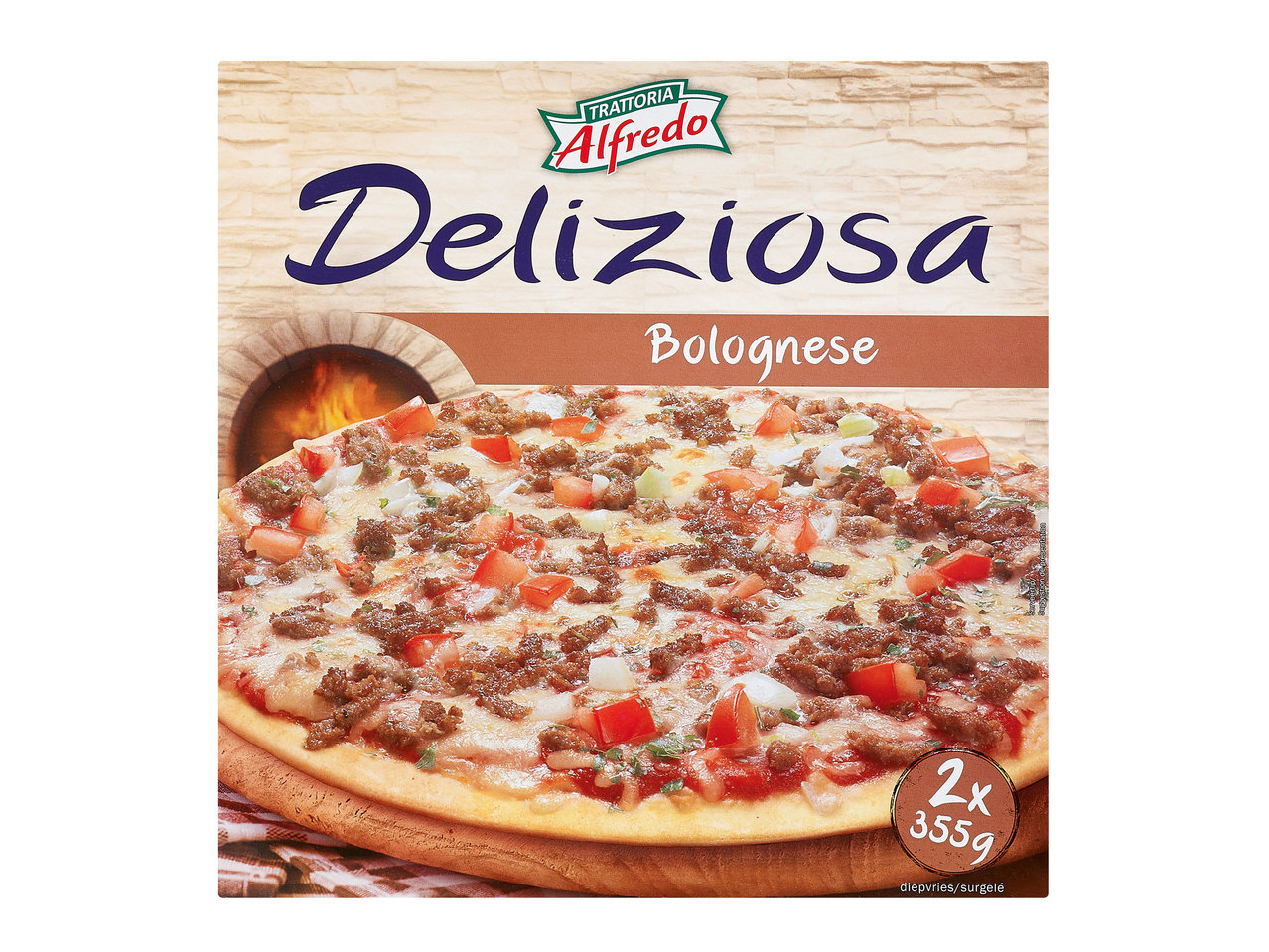 Pizza cuite sur pierre jambon ou bolognaise