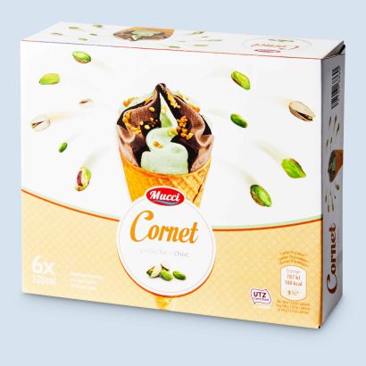 Cornets glacés à la pistache, 6 pcs