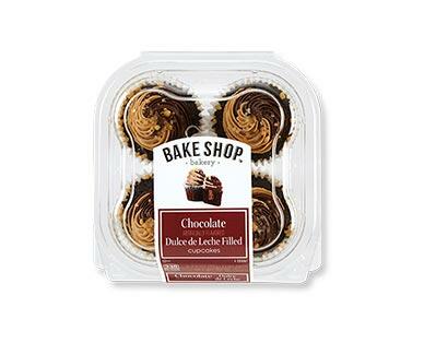 Bake Shop Chocolate or Vanilla Caramel Filled Cupcakes