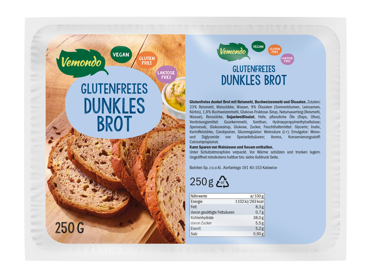 VEMONDO Glutenfreies Brot