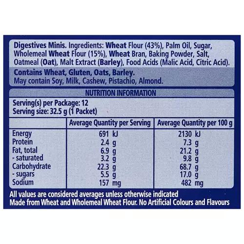 McVitie's Digestives Minis Biscuits 12 pack 390g