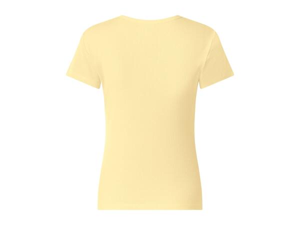 Ladies' Yellow Ribbed T-Shirt