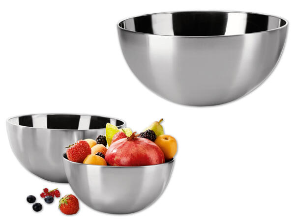 Edelstahl-Schüssel-Set, 3-teilig