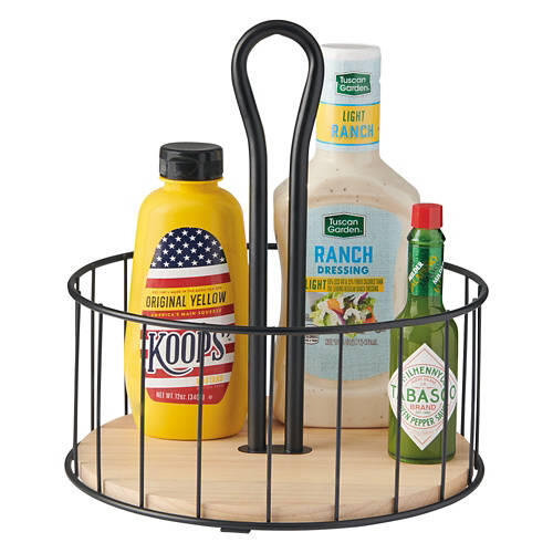 Rotating Condiment Caddy, Black