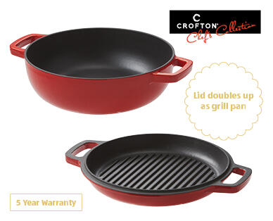 Cast Iron 2-in-1 Grill Pan and Dutch Oven