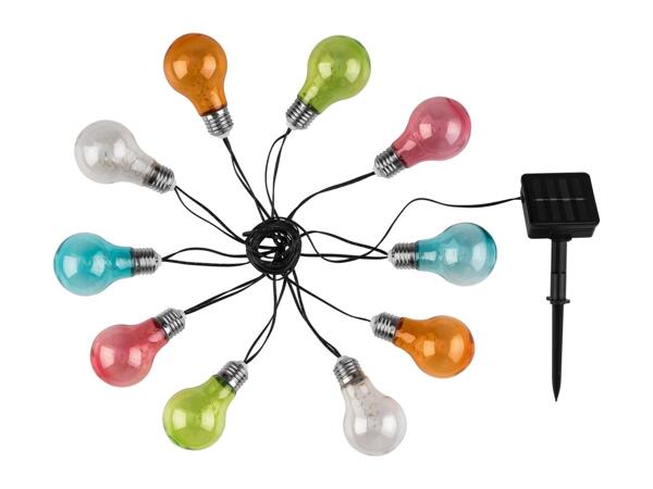 Livarno Home Solar Bulb String Lights - Coloured Light