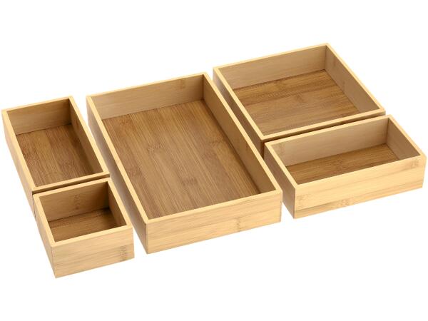 Bamboo Cosmetics Organiser Set