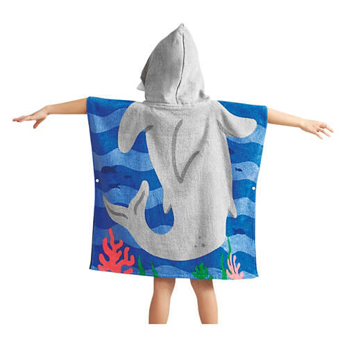 Kids Hooded Beach Towel - Shark