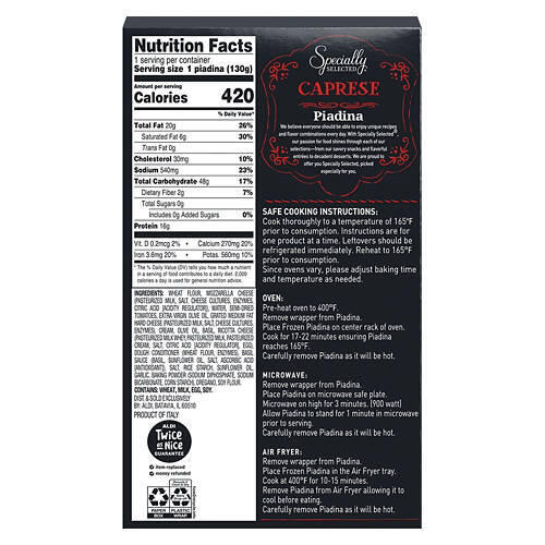 Caprese Piadinas, 4.6 oz