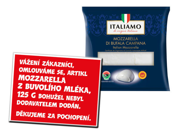 MOZZARELLA Z BUVOLÍHO MLÉKA