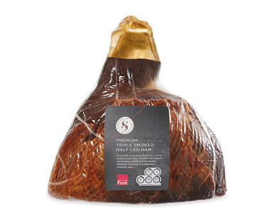 Triple Smoked Half Leg Ham on the Bone per kg