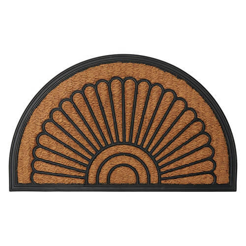 18" X 30" Slice Shaped Rubber Gate Coir Mat