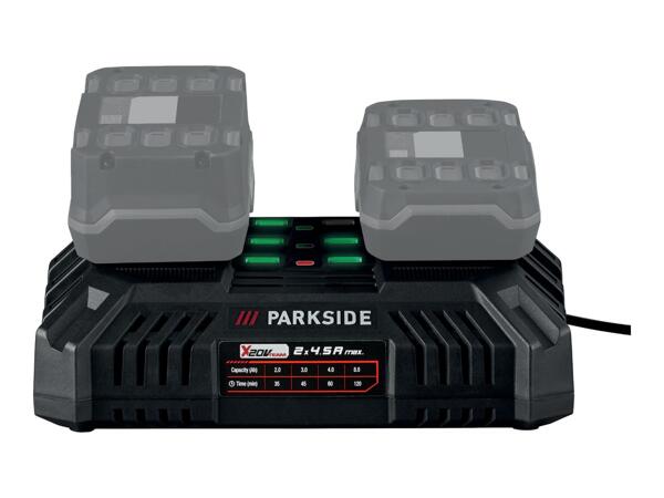 Parkside 20V Dual Battery Charger 2x 4.5A