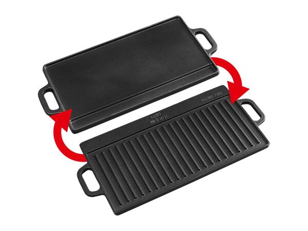 Grillmeister Cast Iron Griddle/​Grill Pan