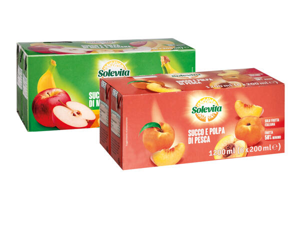 Apple and Banana or Peach Nectar