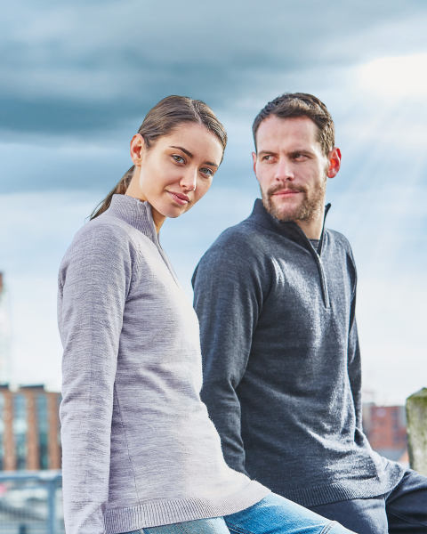 Crane Ladies Merino Midlayer Grey