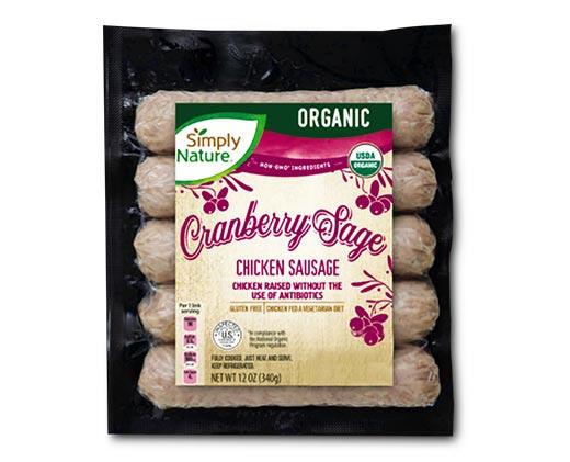 Simply Nature 
 Organic Chicken Sausage Harvest Apple or Cranberry Sage