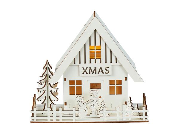 Light-Up Wooden Christmas Scene