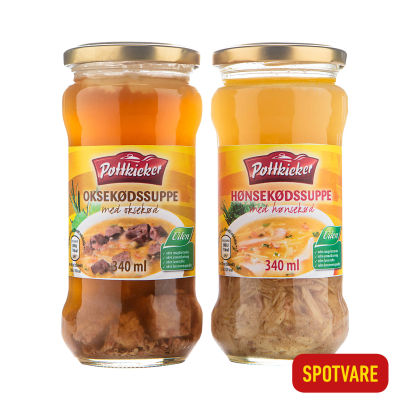 Hønse- eller oksekødssuppe