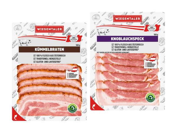 Kümmelbraten oder Knoblauchspeck