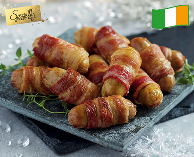 Specially Selected Irish Cocktail Sausages Wrapped in Irish Streaky Bacon