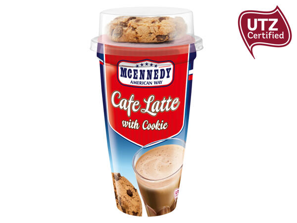 Cafe Latte und Cookie
