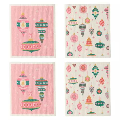 4 Pack Swedish Dish Cloths - Ornaments
