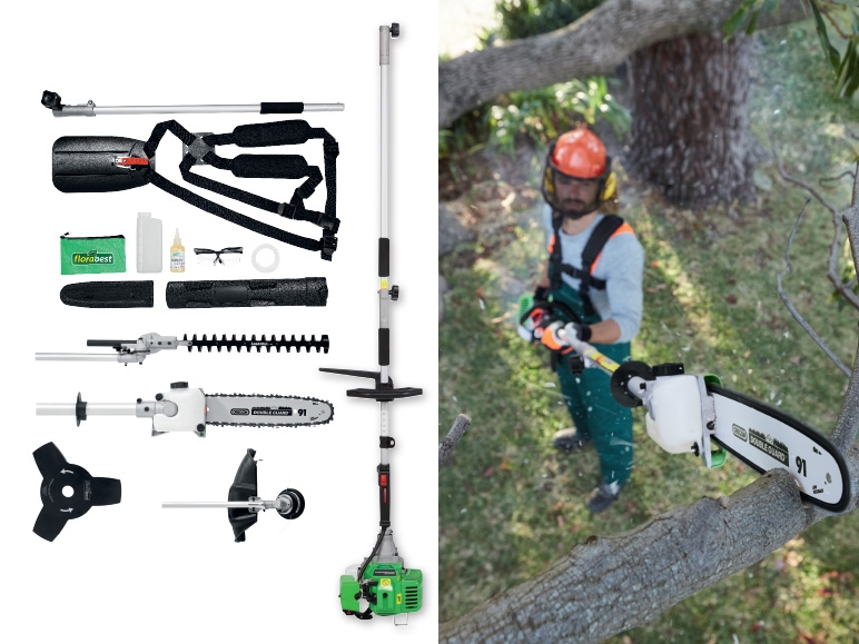 FLORABEST(R) 4-in-1 Petrol Multi-Tool